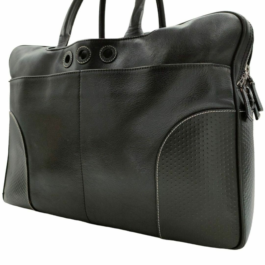 Dunhill(ダンヒル)のdunhill ダンヒル A4可 ビジネスバッグ ハンドバッグ ブラック レザー メンズのバッグ(ビジネスバッグ)の商品写真