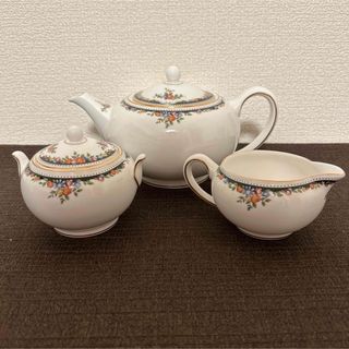 ウェッジウッド(WEDGWOOD)のウェッジウッド　オズボーン　ティーポット　シュガーポット　クリーマー　Sサイズ(食器)