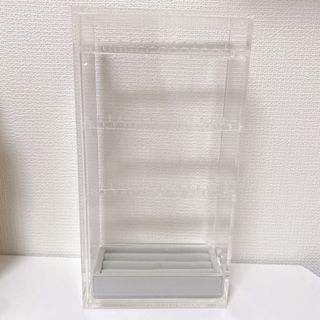 ムジルシリョウヒン(MUJI (無印良品))の無印良品　アクリルネックレス・ピアススタンド&ベロア内箱セット(ケース/ボックス)