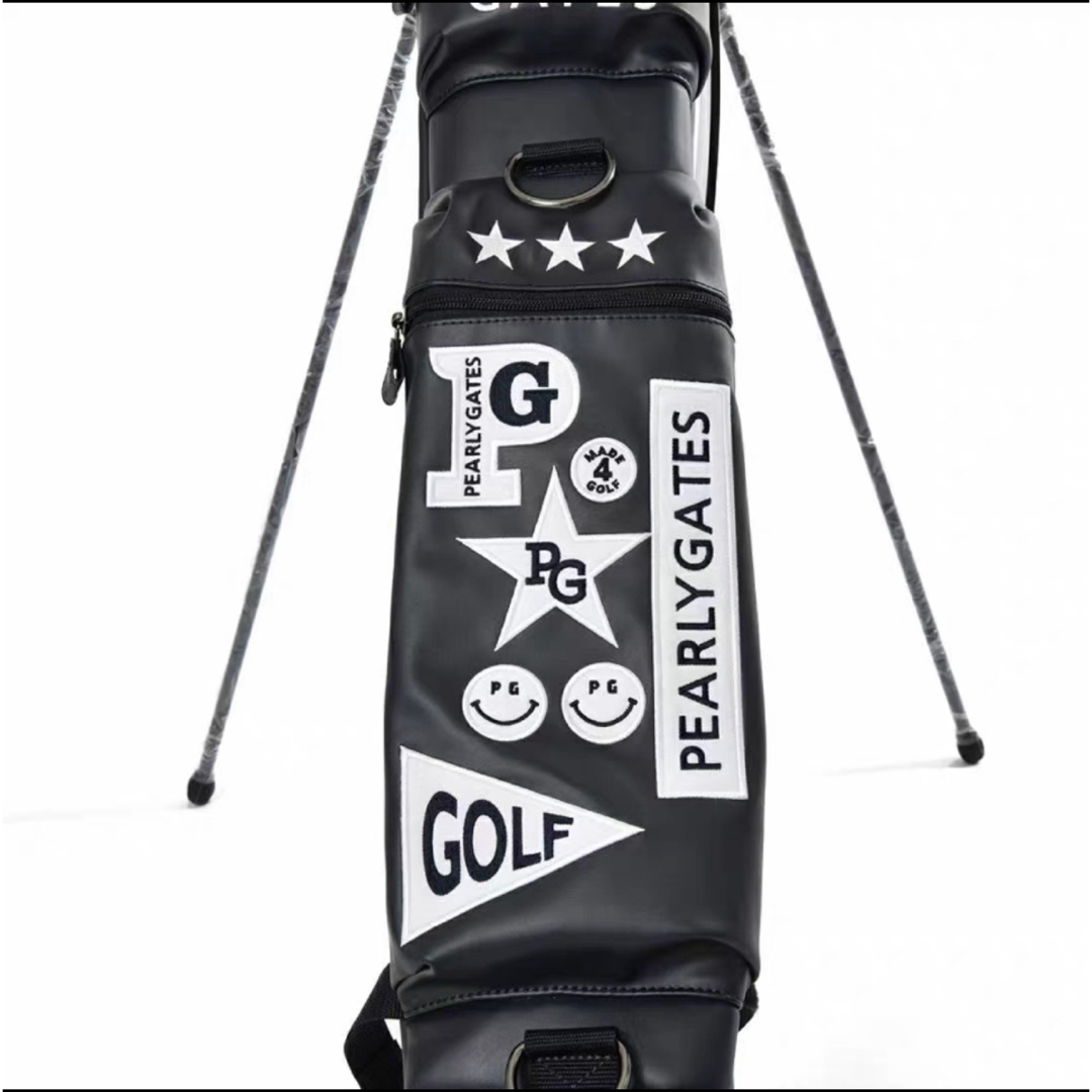 PEARLY GATES(パーリーゲイツ)のパーリーゲイツ　ゴルフ　セルフスタンドバッグ　キャディバッグ　ブラック スポーツ/アウトドアのゴルフ(バッグ)の商品写真