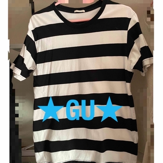 ジーユー(GU)のGU ボーダーTシャツ 半袖M(Tシャツ/カットソー(半袖/袖なし))