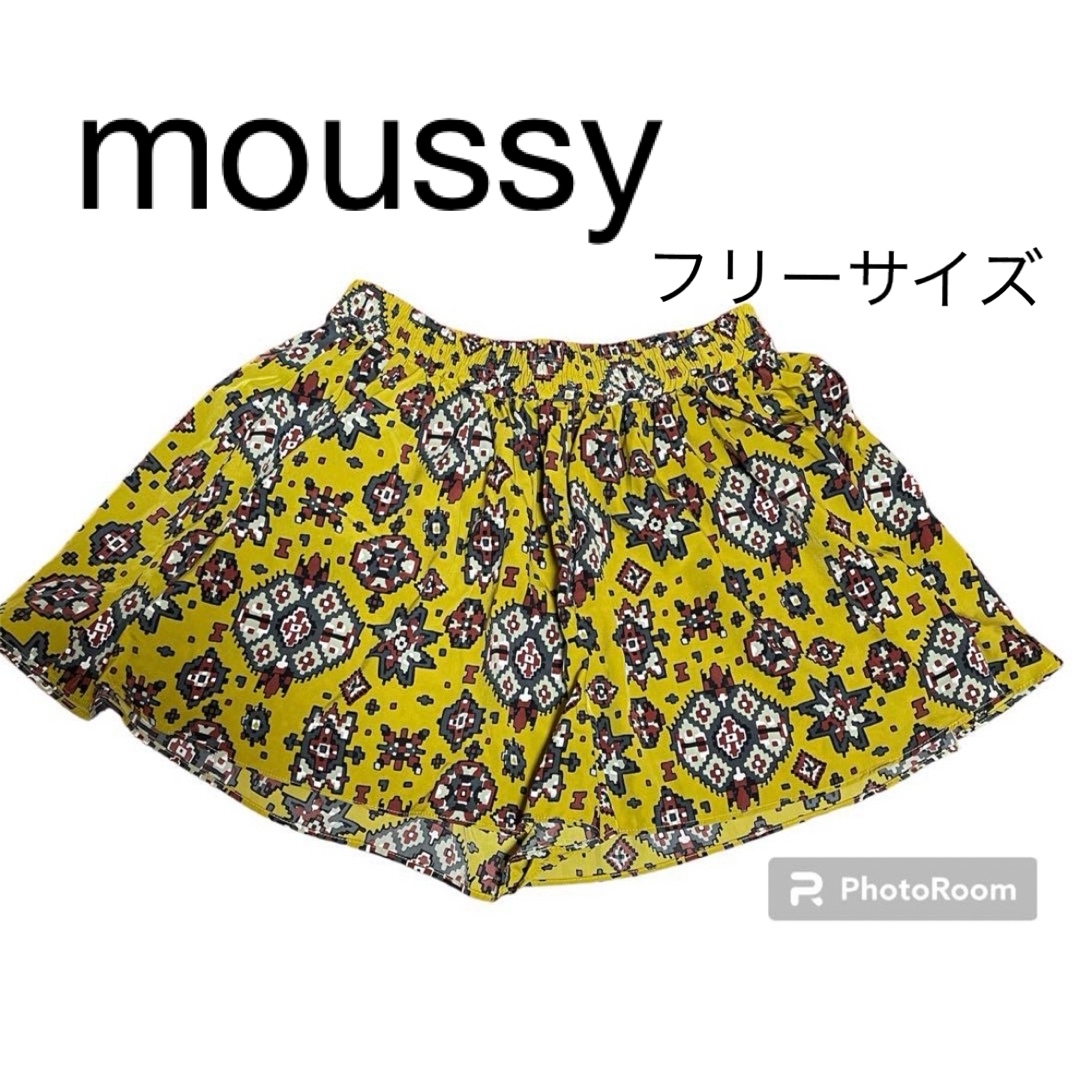 moussy(マウジー)のmoussy キュロットパンツ　美品　フリーサイズ　レトロ　アンティーク　春夏 レディースのパンツ(キュロット)の商品写真