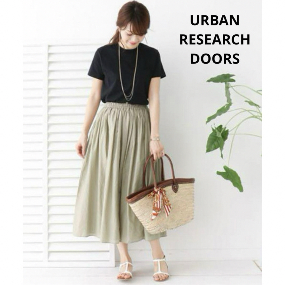 URBAN RESEARCH DOORS(アーバンリサーチドアーズ)のアーバンリサーチ ドアーズ コットンボイルギャザースカート  レディースのスカート(ロングスカート)の商品写真