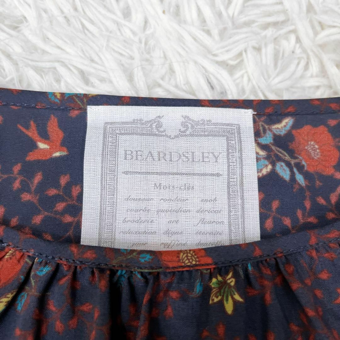 BEARDSLEY(ビアズリー)のタグ付き　未使用品　ビアズリー　BEARDSLEY 鳥と花　ワンピース レディースのワンピース(ロングワンピース/マキシワンピース)の商品写真