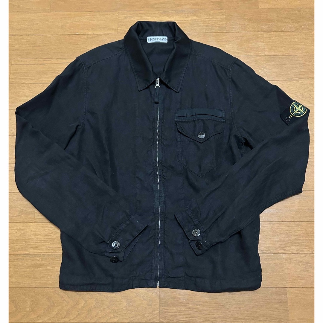 STONE ISLAND(ストーンアイランド)のポール期 STONE ISLAND ガーメントダイ　リネンジャケット メンズのジャケット/アウター(ブルゾン)の商品写真