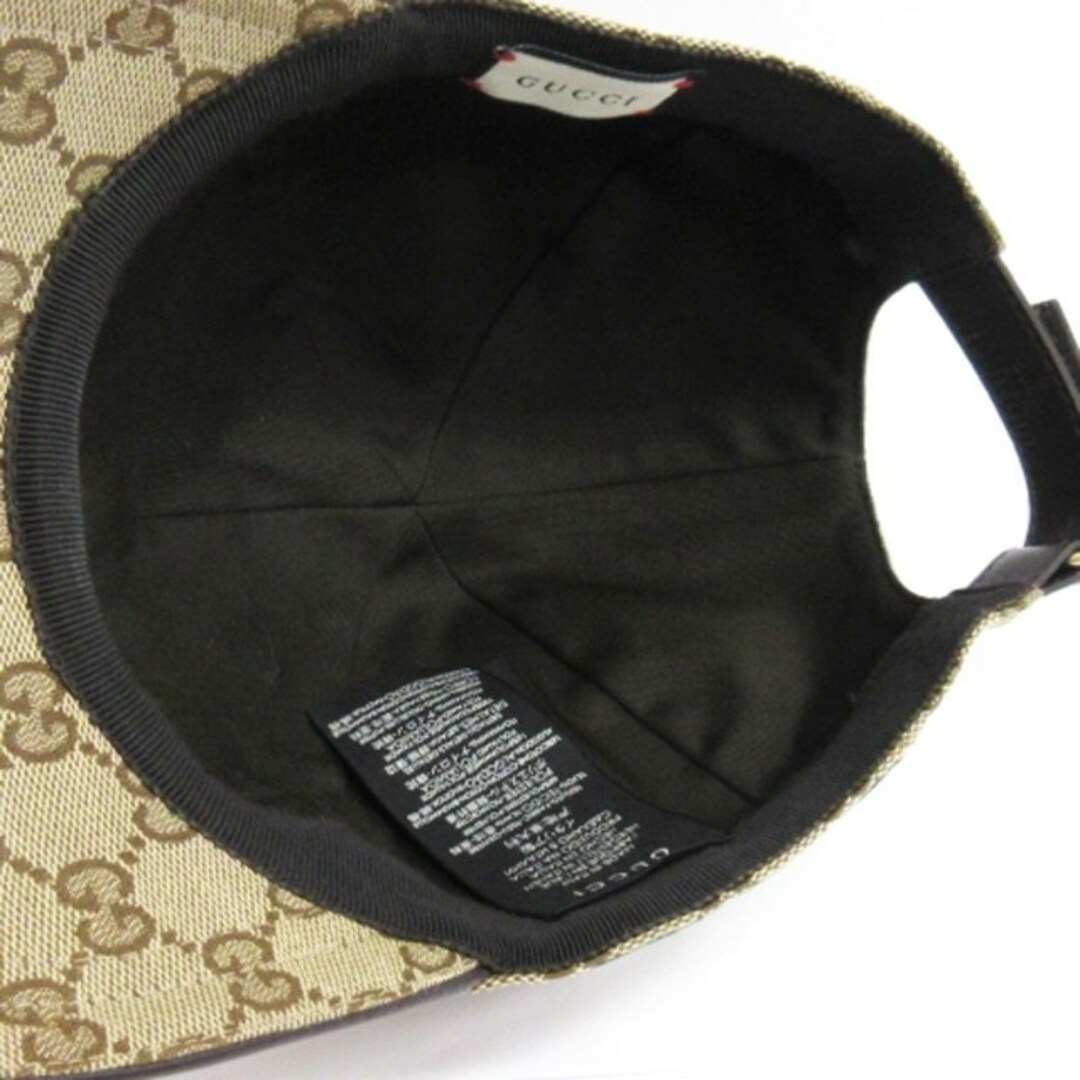 Gucci(グッチ)のグッチ オリジナル GGキャンバス キャップ 帽子 200035 L 58cm レディースの帽子(キャップ)の商品写真