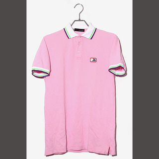 ディースクエアード(DSQUARED2)のディースクエアード コットン ワッペン ハーフボタン 半袖ポロシャツ M ピンク(ポロシャツ)