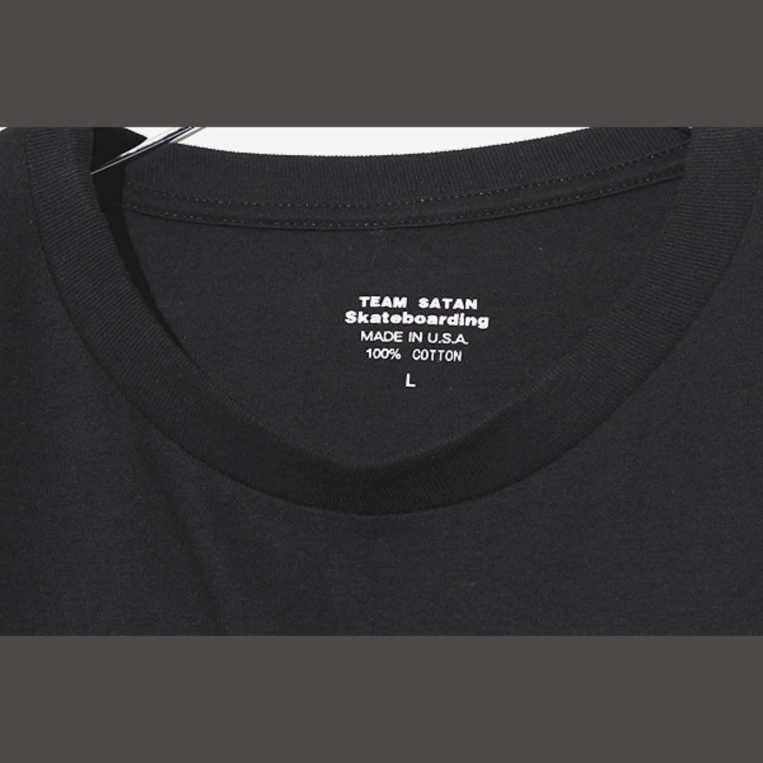 other(アザー)のチームサタン TEAM SATAN 666 コットン 半袖Tシャツ L ブラック メンズのトップス(Tシャツ/カットソー(半袖/袖なし))の商品写真