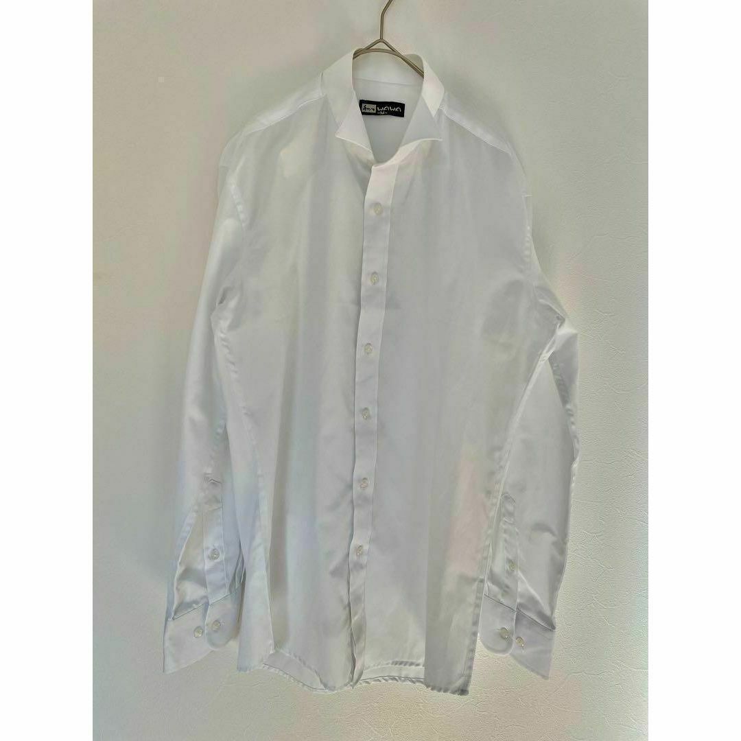 結婚式 メンズ ワイシャツ 新郎 白　ホワイト　サイズM　ドレスショップ 和々 メンズのトップス(シャツ)の商品写真