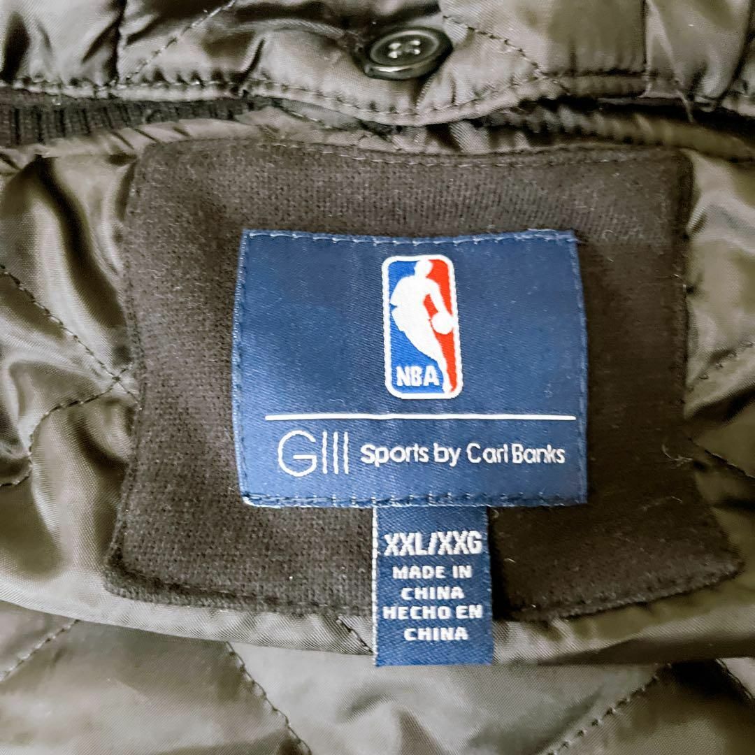 最高デザイン　NBA レイカーズ　豪華 刺繍ロゴ　フード付き　スタジャン XXL メンズのジャケット/アウター(スタジャン)の商品写真