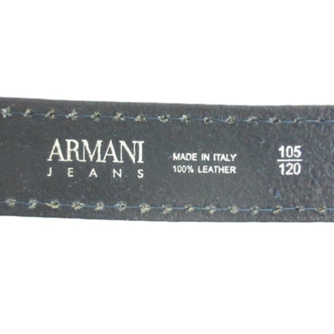 ARMANI JEANS(アルマーニジーンズ)のアルマーニ ジーンズ イエローステッチ ベルト レザー イタリア製 ブラック系 メンズのファッション小物(ベルト)の商品写真