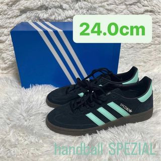 アディダス(adidas)のアディダス ハンドボール スペツィアル コアブラック クリアミント 24cm(スニーカー)