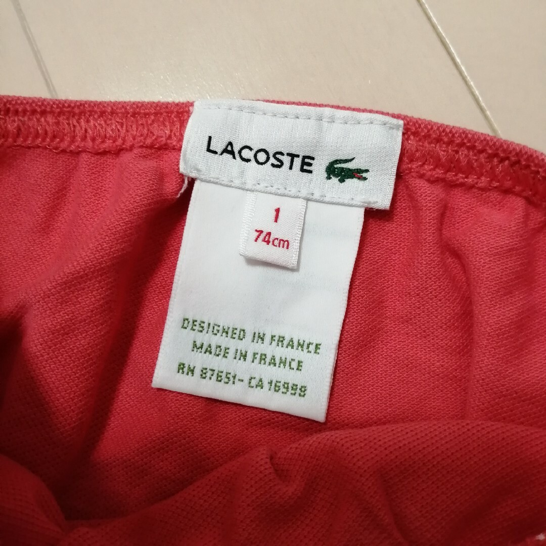 LACOSTE(ラコステ)のラコステ　ベビー　3点セット キッズ/ベビー/マタニティのベビー服(~85cm)(Ｔシャツ)の商品写真