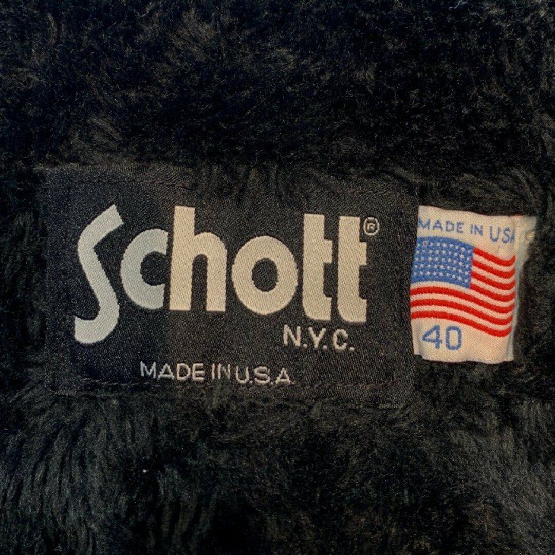 schott(ショット)のSchott ショット 641 レザー シングルライダースジャケット ブラック Size 40 メンズのジャケット/アウター(レザージャケット)の商品写真