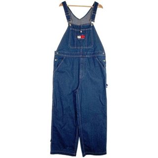 トミージーンズ(TOMMY JEANS)のTOMMY JEANS トミージーンズ デニム オーバーオール インディゴ チェーン刺繡 Size L(その他)