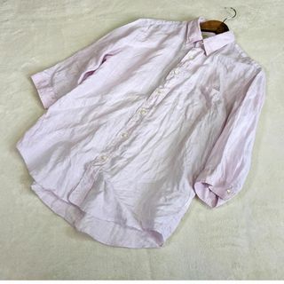 ジャーナルスタンダード(JOURNAL STANDARD)の【ジャーナルスタンダード】長袖シャツ　リネン100％　麻　ピンク　L(Tシャツ/カットソー(七分/長袖))