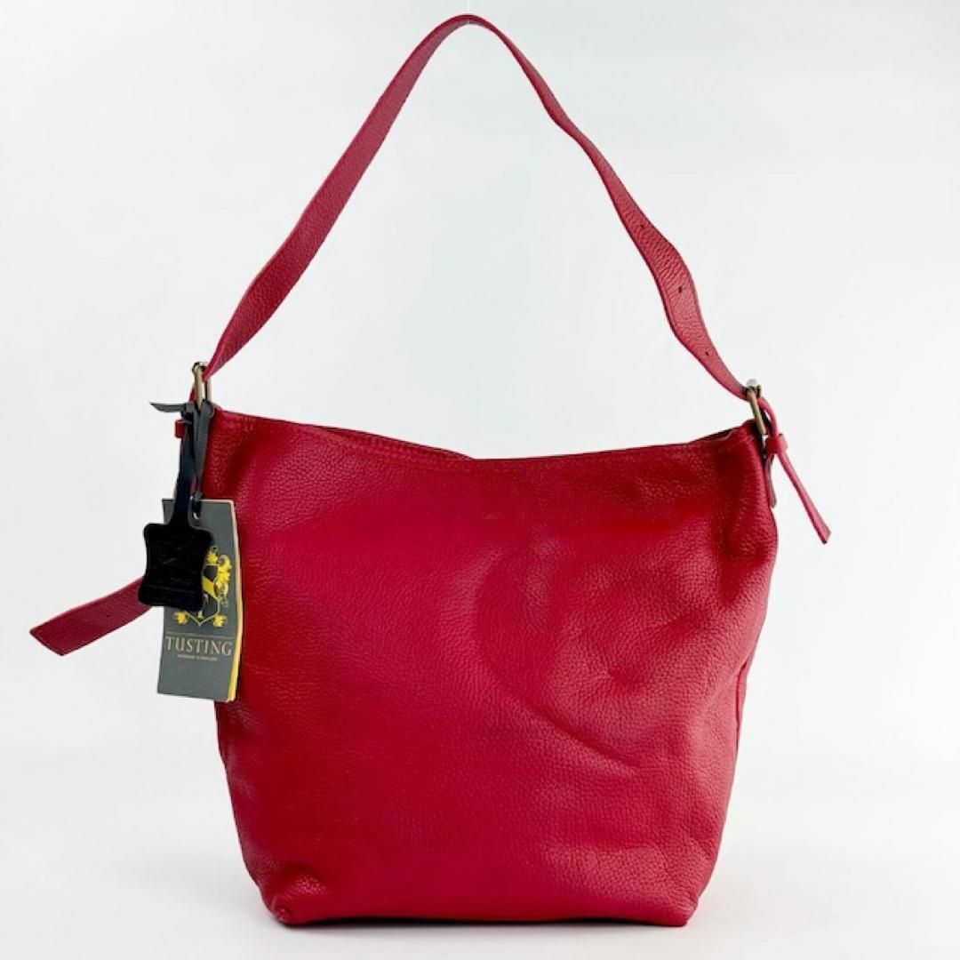 TUSTING(タスティング)の新品 訳有り 本革 皮 タスティング ショルダーバッグ 鞄 赤 母の日 ギフト レディースのバッグ(ショルダーバッグ)の商品写真