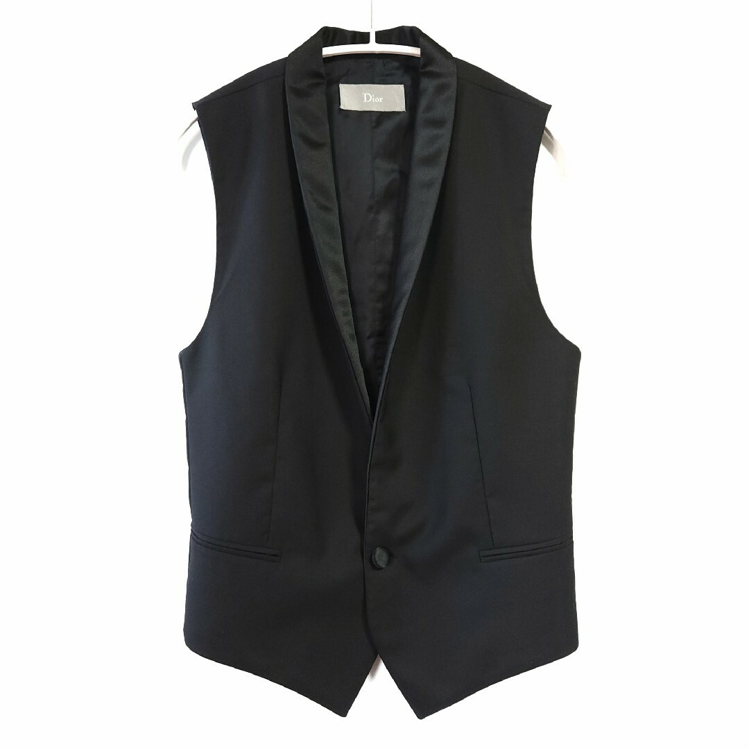 DIOR HOMME(ディオールオム)の11SS Dior homme スモーキングベスト ブラック メンズのスーツ(スーツベスト)の商品写真
