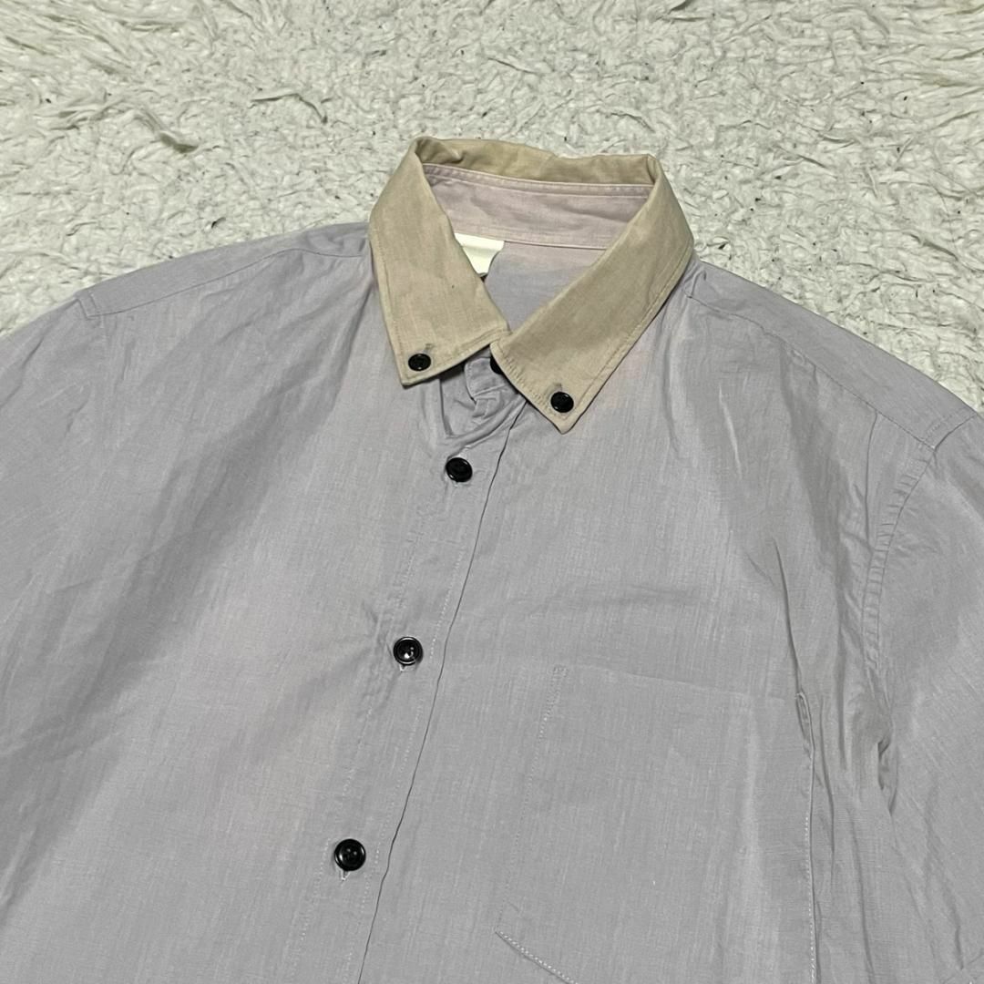 N.HOOLYWOOD(エヌハリウッド)のエヌハリウッド ボタンダウン クレリック シャツ 半袖 日本製 36 グレー メンズのトップス(シャツ)の商品写真