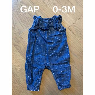 ギャップ(GAP)のGAP☆デニムロンパース《0-3M》(ロンパース)