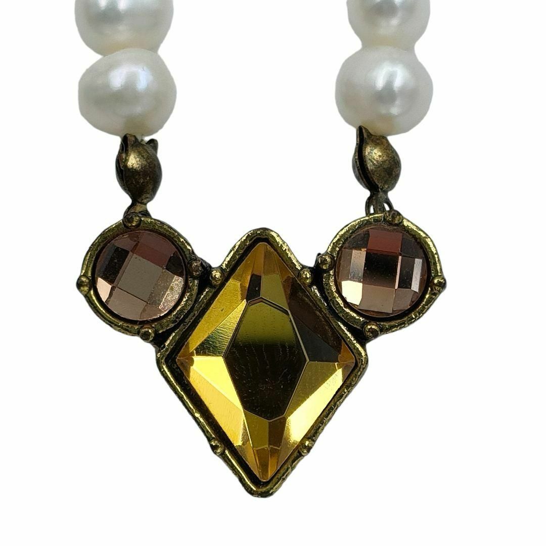 リアルパール 真珠 7mm ラウンド ネックレス 本物 照り ゴールド金具 レディースのアクセサリー(ネックレス)の商品写真
