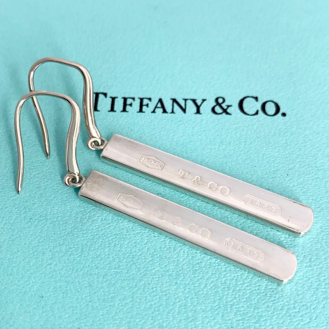 Tiffany & Co.(ティファニー)のティファニー 希少 ピアス フックピアス ナロー バー ドロップ ds7 レディースのアクセサリー(ピアス)の商品写真