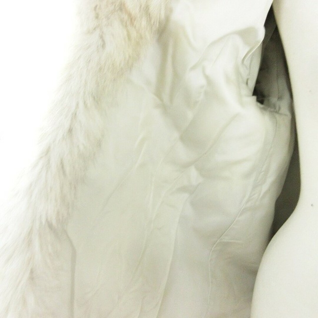 サガフォックス 銀サガ 毛皮 フォックス ファー コート ハーフ 白 6 S位 レディースのジャケット/アウター(毛皮/ファーコート)の商品写真