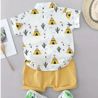 韓国風おしゃれ子供服セットアップ夏服男の子サイズ90