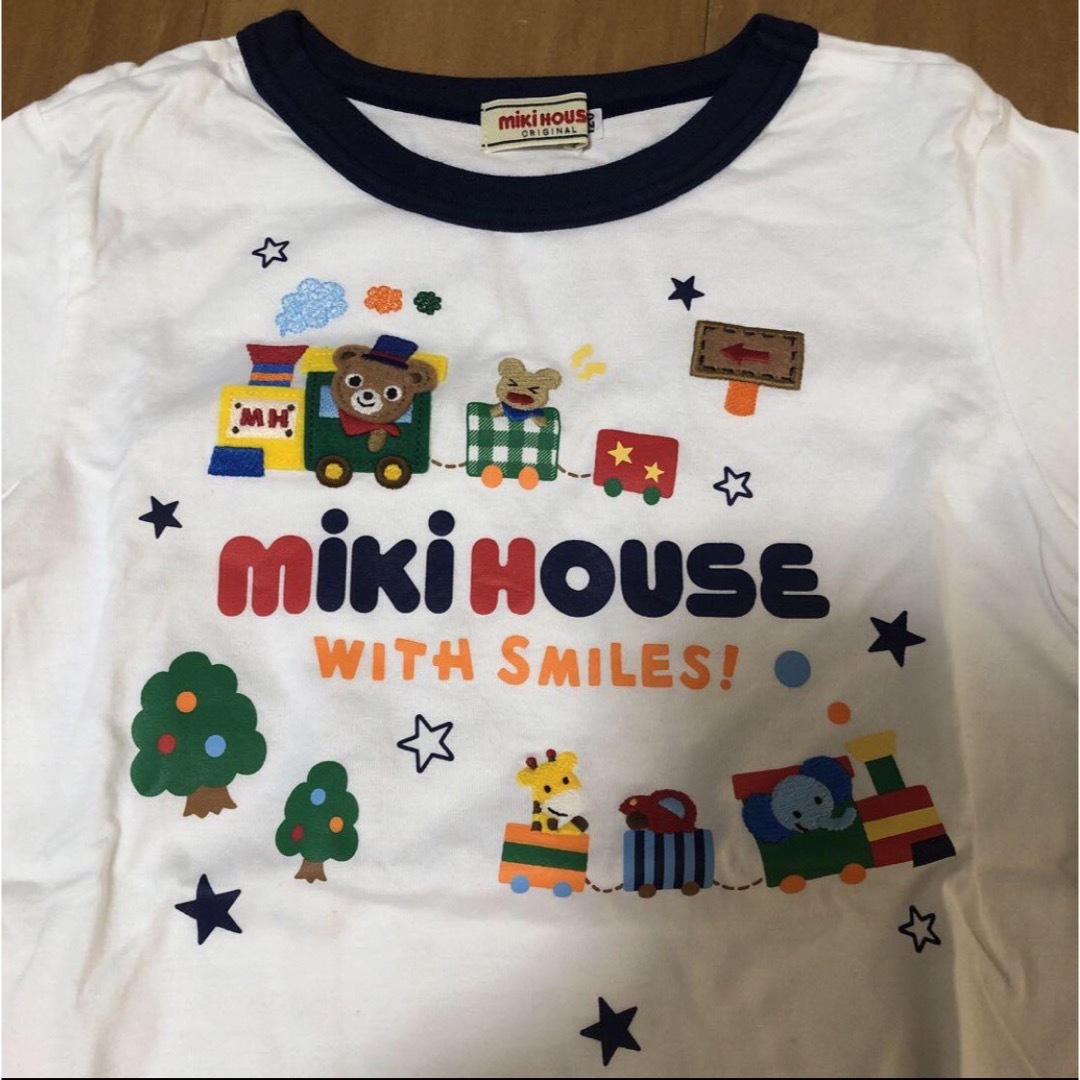 mikihouse(ミキハウス)のミキハウス　プッチー 汽車ぽっぽ　Tシャツ　半袖　120 キッズ/ベビー/マタニティのキッズ服男の子用(90cm~)(Tシャツ/カットソー)の商品写真