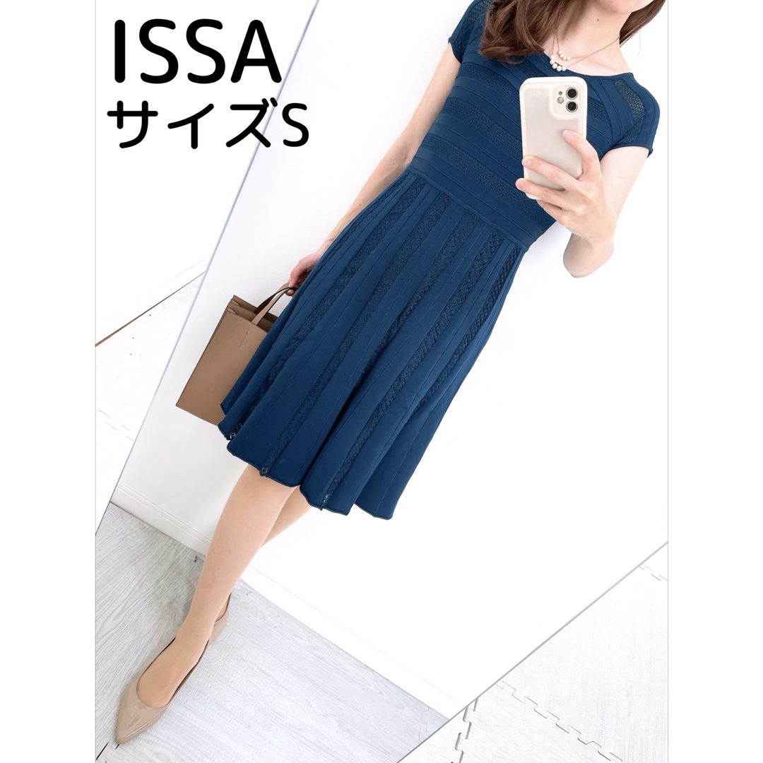 ISSA(イッサ)の【美品✨】定価 70,000円❤️イッサ✨サイズS✨美シルエットワンピース レディースのワンピース(ひざ丈ワンピース)の商品写真