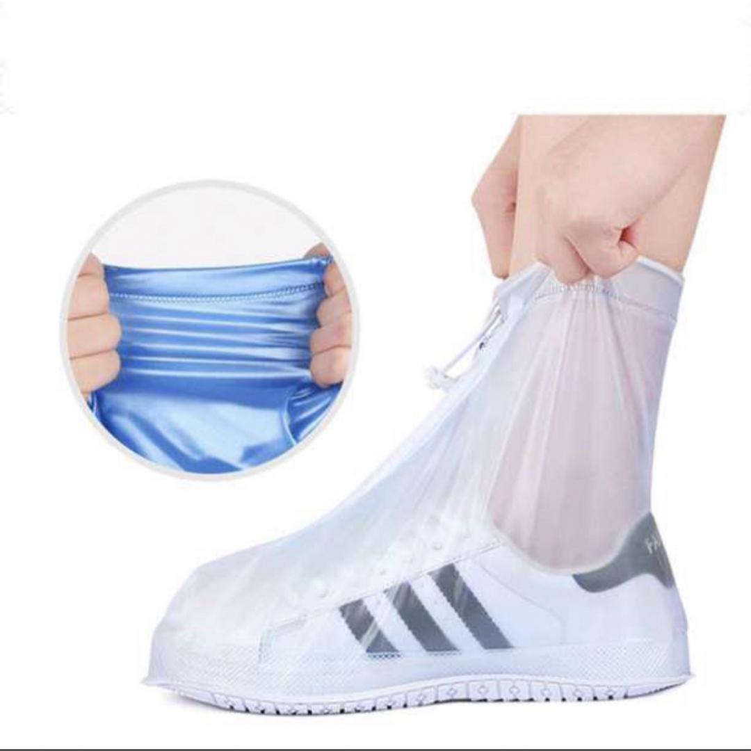 防水 シューズカバー レインブーツ 長靴 雨具 洗車 掃除 携帯 傘 レディースの靴/シューズ(レインブーツ/長靴)の商品写真