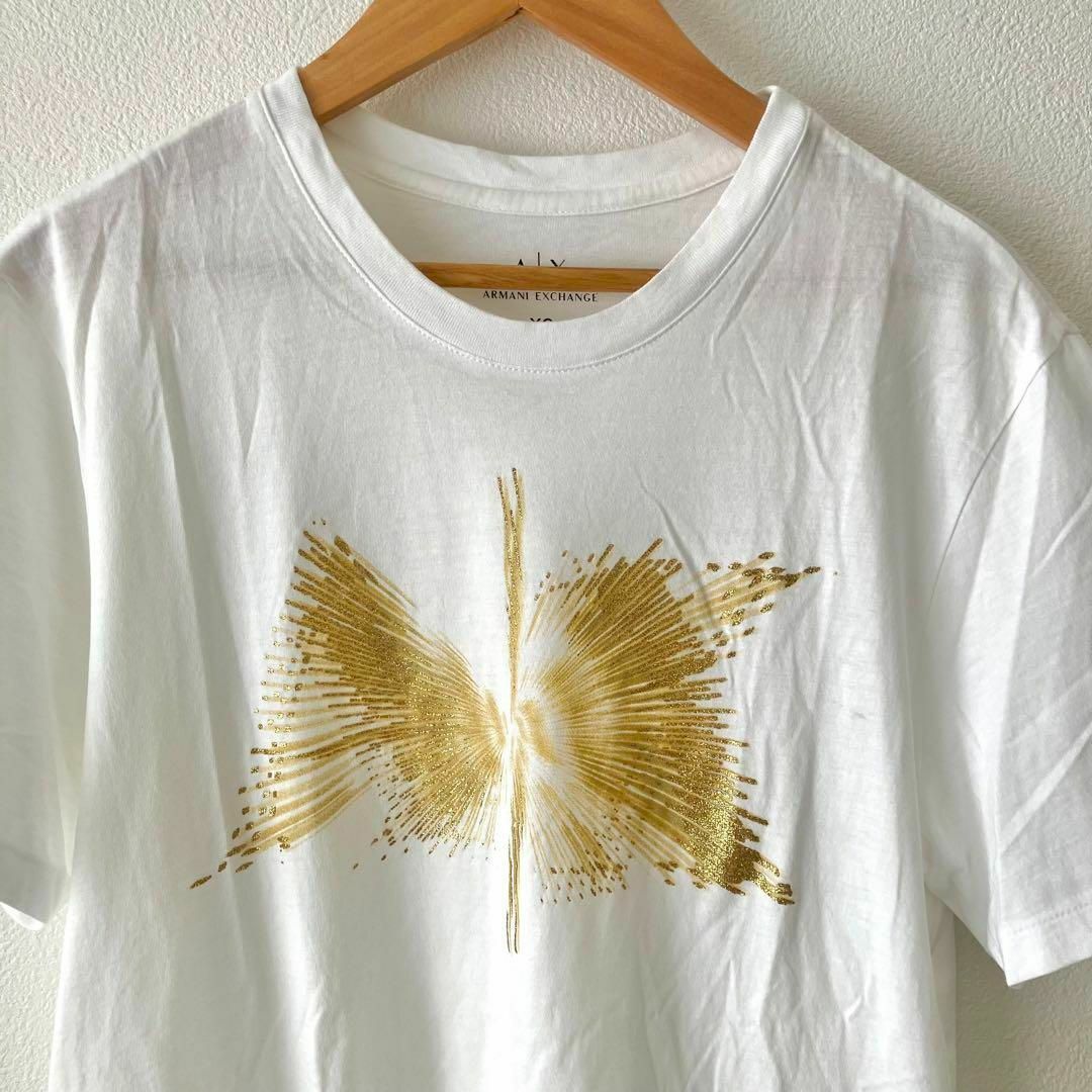 ARMANI EXCHANGE(アルマーニエクスチェンジ)のアルマーニエクスチェンジ Tシャツ カットソー 白 プリント ブランドTシャツ レディースのトップス(Tシャツ(半袖/袖なし))の商品写真