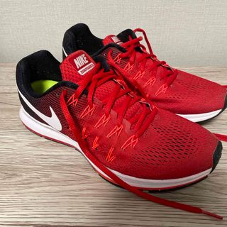 ナイキ(NIKE)のナイキ ランニングシューズ 26.5cm ズームペガサス33 赤 スニーカー(スニーカー)