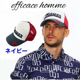 エフィカス(efficace)のエフィカスオム efficace メッシュ キャップ ゴルフ 帽子 ネイビー (その他)