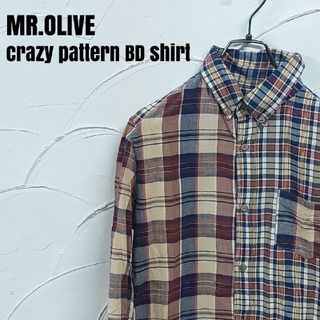 ミスターオリーブ(Mr.OLIVE)のMR.OLIVE/ミスターオリーブ クレイジーパターン BDシャツ(シャツ)