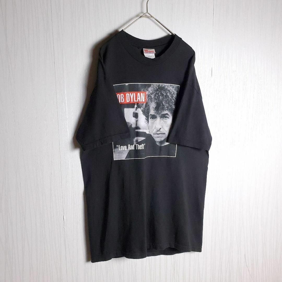 VINTAGE(ヴィンテージ)の00s バンドTシャツ 音楽 半袖 ビッグプリント ボブディラン ML 黒 古着 メンズのトップス(Tシャツ/カットソー(半袖/袖なし))の商品写真