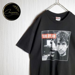 ヴィンテージ(VINTAGE)の00s バンドTシャツ 音楽 半袖 ビッグプリント ボブディラン ML 黒 古着(Tシャツ/カットソー(半袖/袖なし))