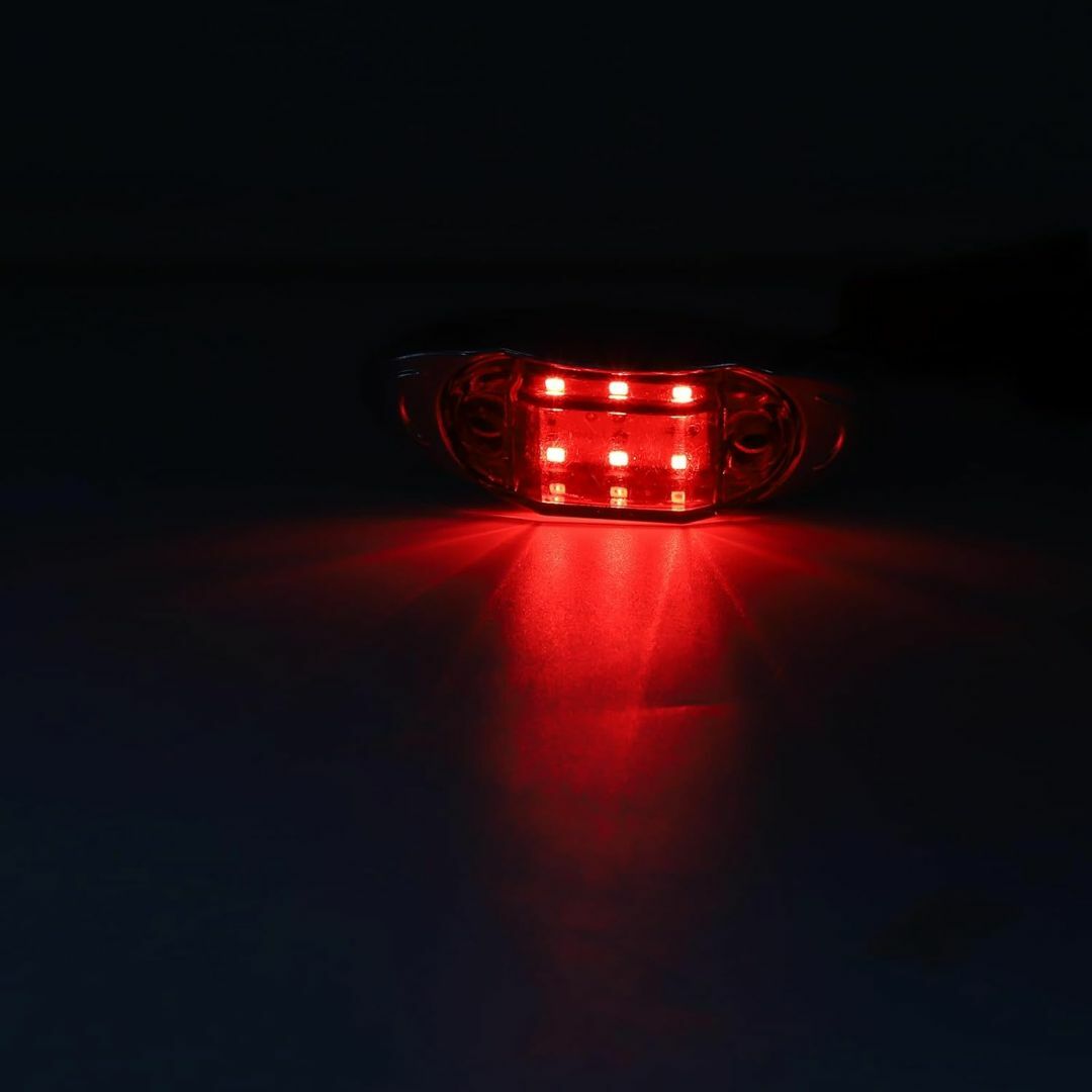サイドマーカーランプ 6LED 車幅灯 側方灯 路肩灯 サイドマーカー レッド  自動車/バイクの自動車(車外アクセサリ)の商品写真