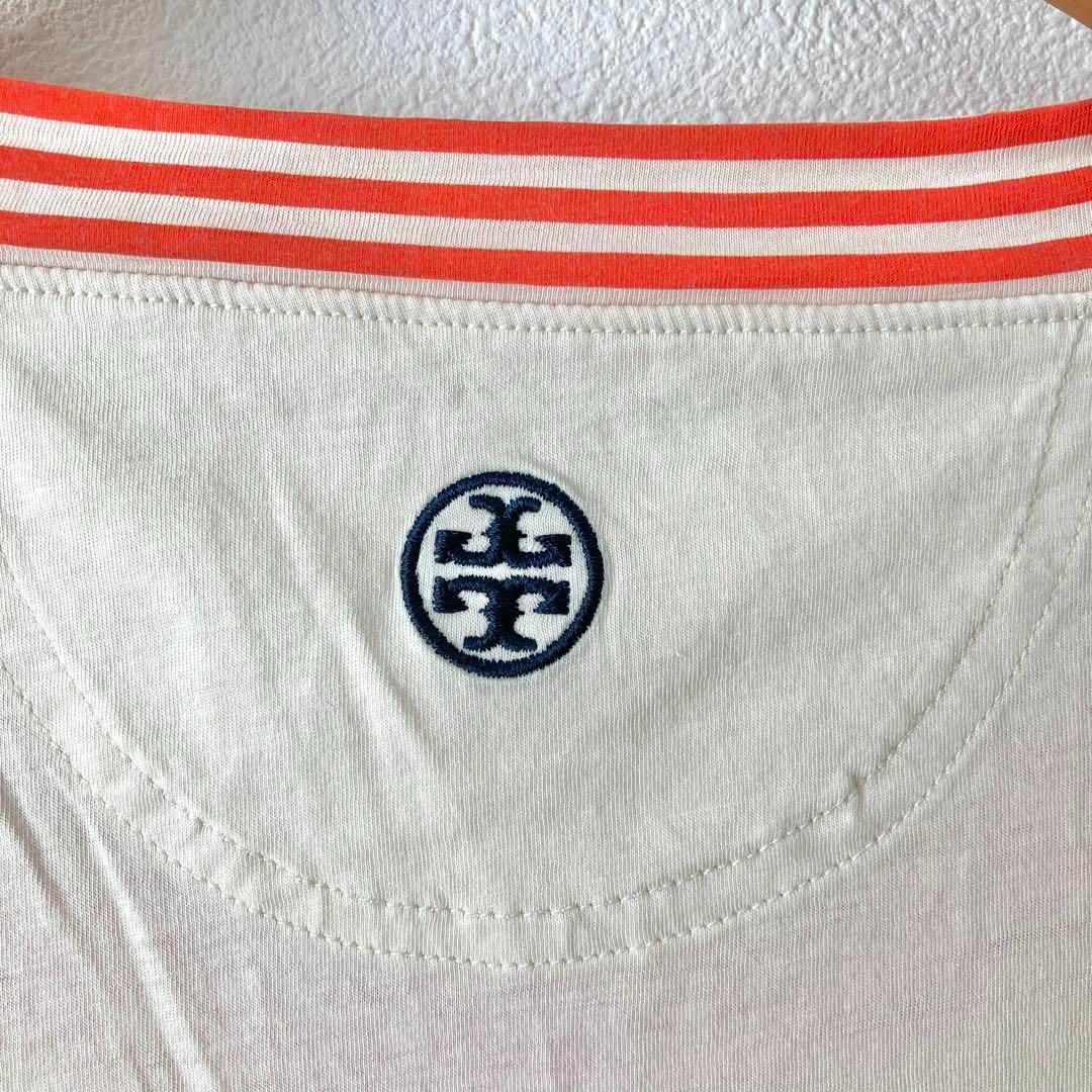 Tory Burch(トリーバーチ)のトリーバーチ ハリネズミ刺繍 ロゴ刺繍 Tシャツ カットソー レディースのトップス(Tシャツ(半袖/袖なし))の商品写真