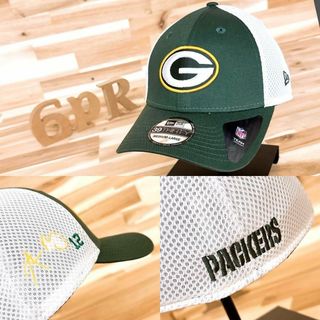 ニューエラー(NEW ERA)の稀少【ニューエラ×パッカーズ】アーロン・ロジャース メッシュキャップ 緑×白(キャップ)