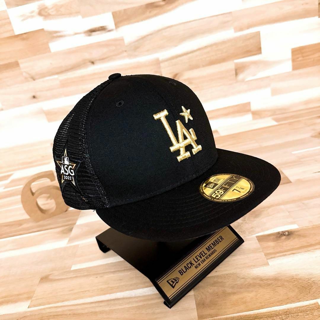 NEW ERA(ニューエラー)の【ニューエラ×ドジャース】ASG2022 メッシュキャップ ボタニカル 黒×金 メンズの帽子(キャップ)の商品写真