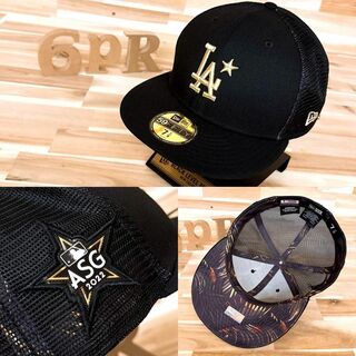 ニューエラー(NEW ERA)の【ニューエラ×ドジャース】ASG2022 メッシュキャップ ボタニカル 黒×金(キャップ)