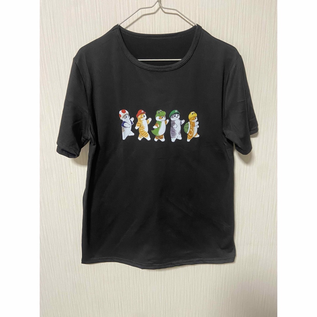 モフサンド　mofusand マリオ風  Tシャツ 1 レディースのトップス(Tシャツ(半袖/袖なし))の商品写真