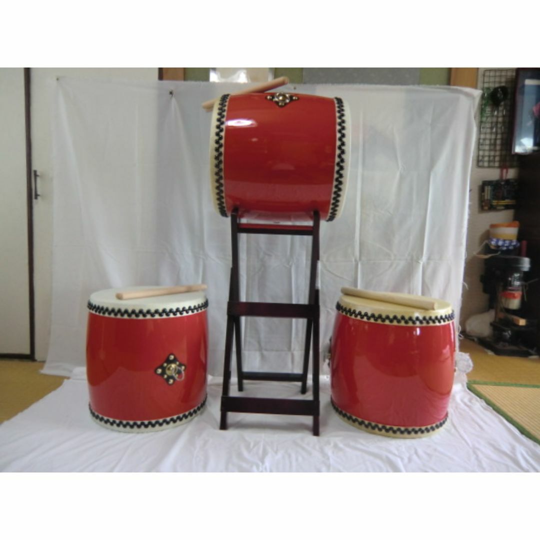 (送料無料)20.000円　大太鼓専用斜置台　木製　移動簡単 楽器の和楽器(和太鼓)の商品写真