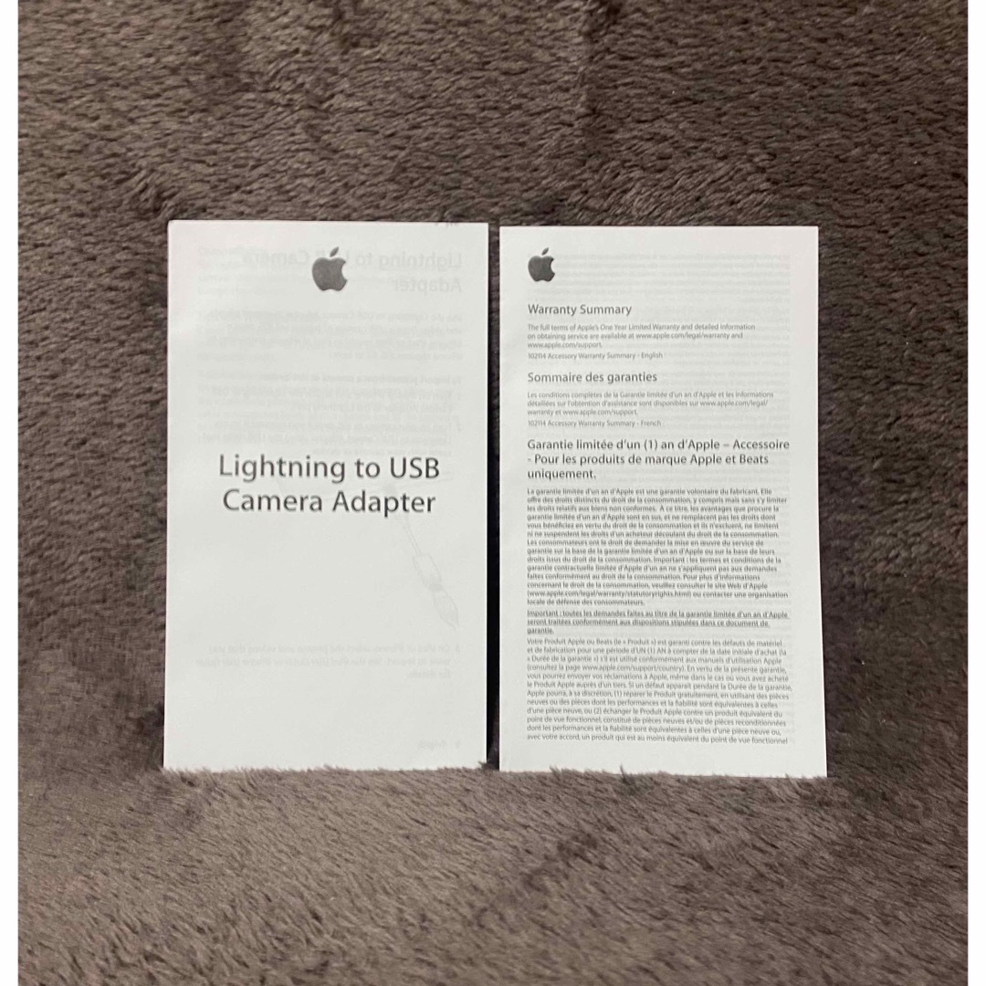 Apple(アップル)のAppleLightning-USBカメラアダプタ#MD821AM/A スマホ/家電/カメラのPC/タブレット(PC周辺機器)の商品写真