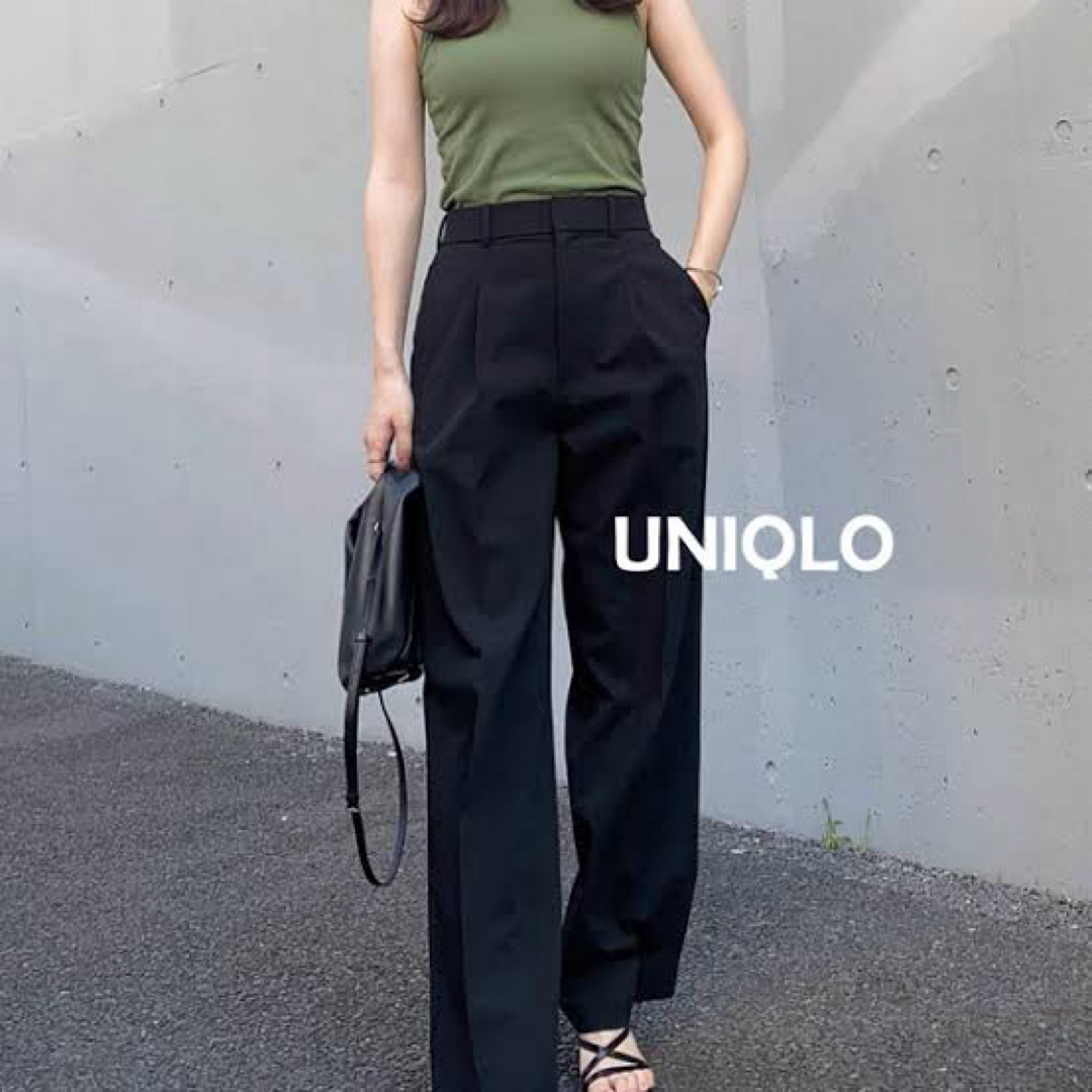 UNIQLO(ユニクロ)の新品⭐️ユニクロ　タックワイドパンツ レディースのパンツ(その他)の商品写真