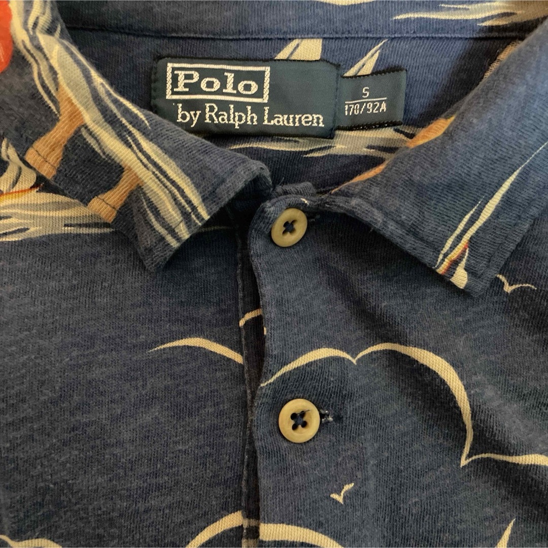 POLO RALPH LAUREN(ポロラルフローレン)のラルフローレン　サーフ　総柄　ポロシャツ　S キムタク メンズのトップス(ポロシャツ)の商品写真