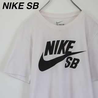 ナイキ(NIKE)の【大人気】ナイキSB／Tシャツ　デカロゴ　ビッグスウォッシュ　白Tシャツ　S(Tシャツ/カットソー(半袖/袖なし))