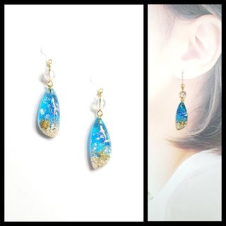 No.1408-C　海☆ピアス・イヤリング(ゴールド)(ピアス)