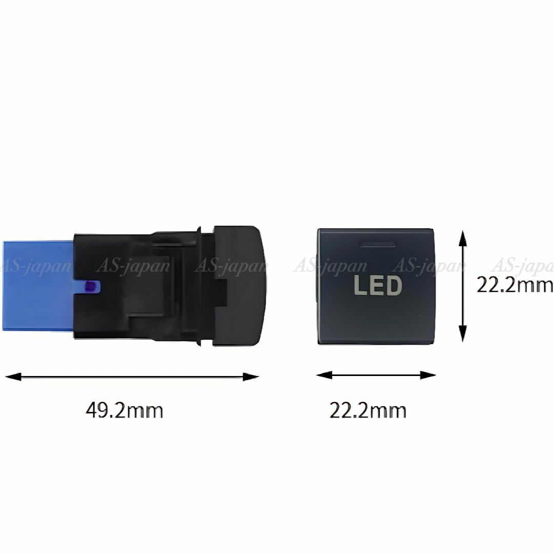 トヨタ車 純正風 プッシュスイッチ Cタイプ 【 LED 】 自動車/バイクの自動車(車種別パーツ)の商品写真